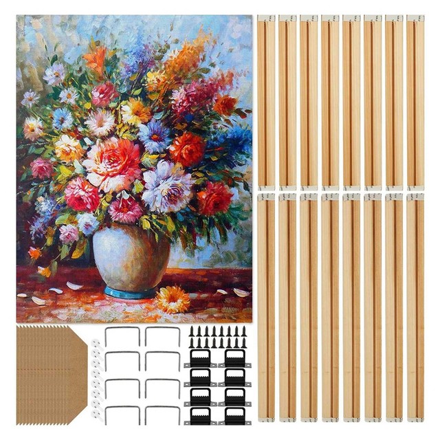 2 Set DIY Solid Wood Canvas Frame Kit, 16X20 Inch Canvas Frame Stretcher  Bars Wood For Oil Paintings, Prints And Posters Durable - AliExpress